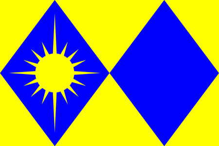 Flag of Son en Breugel Municipality (North Brabant or Noord-Brabant province, Kingdom of the Netherlands, Holland)のイラスト素材
