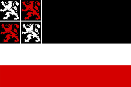 Flag of Uitgeest Municipality (North Holland or Noord-Holland province, Kingdom of the Netherlands, Holland)のイラスト素材