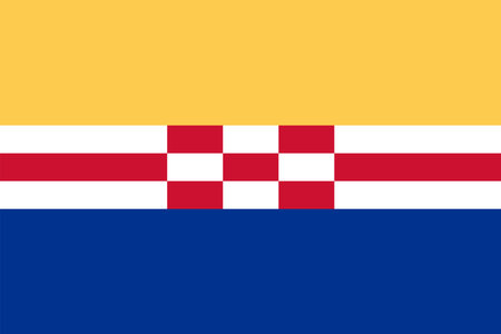 Flag of Zwartewaterland Municipality (Overijssel or Oaverysel province, Kingdom of the Netherlands, Holland)のイラスト素材