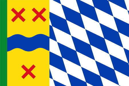 Flag of Hoeksche Waard Municipality (South Holland or Zuid-Holland province, Kingdom of the Netherlands, Holland)のイラスト素材