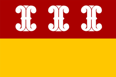Flag of Wijk bij Duurstede Municipality (Utrecht province, Kingdom of the Netherlands, Holland)のイラスト素材