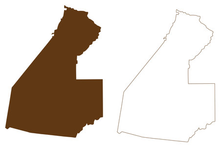 WaratahâWynyard Council (Commonwealth of Australia, Tasmania, lutruwita) map vector illustration, scribble sketch Waratah Wynyard mapのイラスト素材