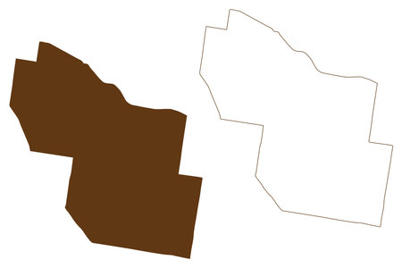 City of Glen Eira (Commonwealth of Australia, Victoria state, Vic) map vector illustration, scribble sketch Glen Eira mapのイラスト素材