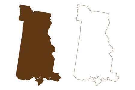 City of Casey (Commonwealth of Australia, Victoria state, Vic) map vector illustration, scribble sketch Casey mapのイラスト素材