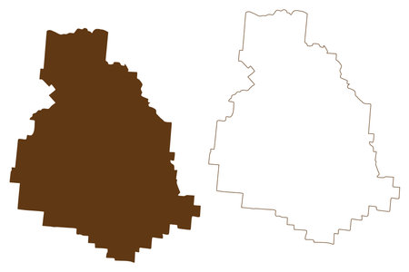 Shire of Flinders (Commonwealth of Australia, Queensland state) map vector illustration, scribble sketch Flinders mapのイラスト素材