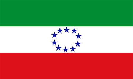 Flag of Central Ethiopia Regional State (Federal Democratic Republic of Ethiopia)のイラスト素材