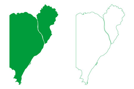 Boa Vista municipality (State of Roraima, Municipalities of Brazil, Federative Republic of Brazil) map vector illustration, scribble sketch Boa Vista mapのイラスト素材