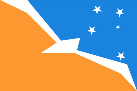 Flag of Tierra del Fuego Province (Argentine Republic, Argentina, South America) Province of Tierra del Fuego, Antarctica and South Atlantic Islandsのイラスト素材