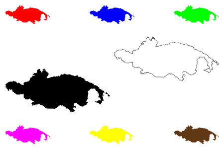 Pereira city (Republic of Colombia) map vector illustration, scribble sketch Pereira mapのイラスト素材