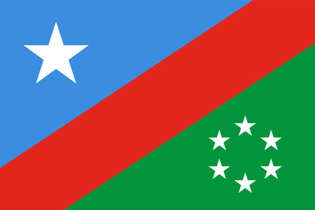 Flag of South West State of Somalia (Federal Republic of Somalia) Dawlad Goboleedka Koonfur Galbeedのイラスト素材