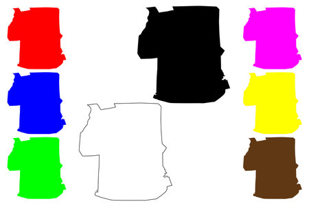 Sao Joss do Rio Preto city (Federative Republic of Brazil, Sao Paulo state) map vector illustration, scribble sketch Sao JosÃ© do Rio Preto mapのイラスト素材