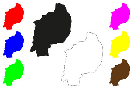 Jhunjhunu city (Republic of India, State of Rajasthan) map vector illustration, scribble sketch Jhunjhunu mapのイラスト素材