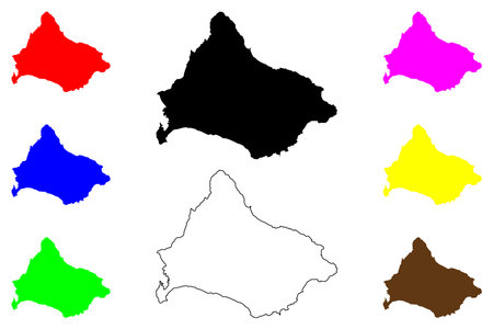 Hakodate city (Japan, Nihon-koku or Nippon-koku, Hokkaido region) map vector illustration, scribble sketch Hakodate-shi mapのイラスト素材