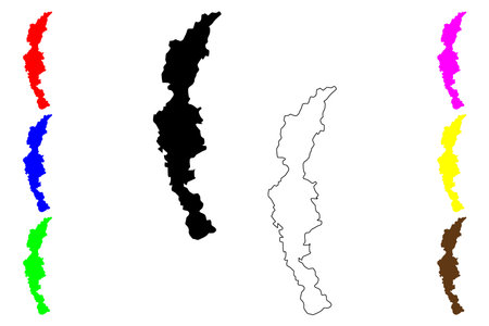 Kofu city (Japan, Nihon-koku or Nippon-koku, Chubu region) map vector illustration, scribble sketch Kofu-shi mapのイラスト素材
