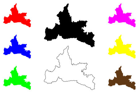 Koriyama city (Japan, Nihon-koku or Nippon-koku, Tohoku region) map vector illustration, scribble sketch Koriyama-shi mapのイラスト素材