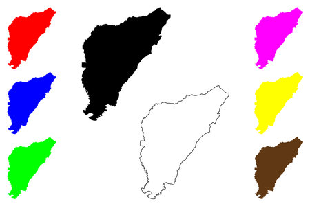 Mishima city (Japan, Nihon-koku or Nippon-koku, Chubu region) map vector illustration, scribble sketch Mishima-shi mapのイラスト素材