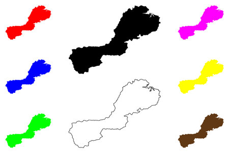 Matsusaka city (Japan, Nihon-koku or Nippon-koku, Kansai region) map vector illustration, scribble sketch Matsusaka-shi mapのイラスト素材