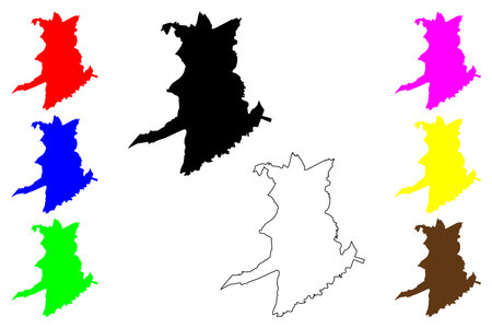 Niiza city (Japan, Nihon-koku or Nippon-koku, Kanto region) map vector illustration, scribble sketch Niiza-shi mapのイラスト素材