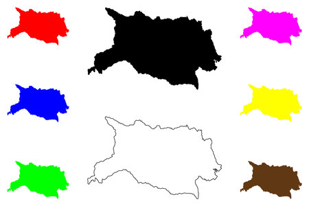 Ome city (Japan, Nihon-koku or Nippon-koku, Kanto region) map vector illustration, scribble sketch Ome-shi mapのイラスト素材