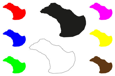 Pemba city (Republic of Mozambique) map vector illustration, scribble sketch Pemba mapのイラスト素材