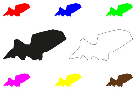 Tetouan city (Kingdom of Morocco) map vector illustration, scribble sketch Tetouan mapのイラスト素材