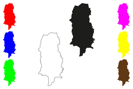 Biratnagar city (Federal Democratic Republic of Nepal) map vector illustration, scribble sketch Biratnagar mapのイラスト素材