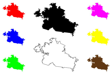 Ijebu Ode city (Federal Republic of Nigeria, Ogun State) map vector illustration, scribble sketch Ijebu-Ode mapのイラスト素材