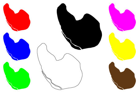 Gusau city (Federal Republic of Nigeria, Zamfara State) map vector illustration, scribble sketch Gusau mapのイラスト素材