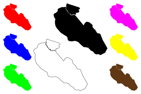 Wah Cantonment city (Islamic Republic of Pakistan) map vector illustration, scribble sketch Wah Cantt mapのイラスト素材