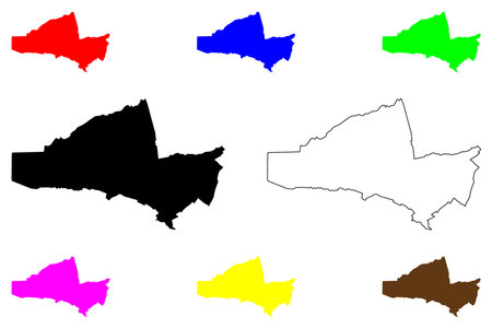 Angeles city (Central Luzon Region, Republic of the Philippines, ROP) map vector illustration, scribble sketch Angeles mapのイラスト素材