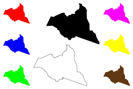 Malungon city (Soccsksargen Region, Republic of the Philippines, ROP) map vector illustration, scribble sketch Malungon mapのイラスト素材