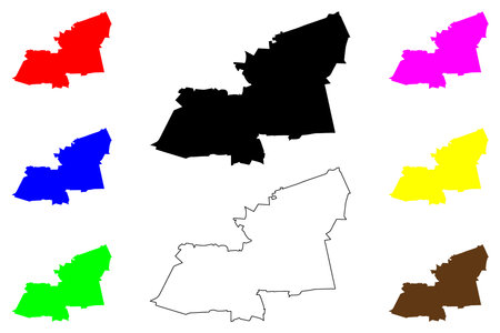 Johannesburg city (Republic of South Africa, RSA) map vector illustration, scribble sketch eGoli, Jozi, Joburg or The City of Gold mapのイラスト素材