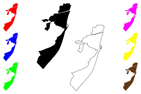 Roquetas de Mar city (Kingdom of Spain) map vector illustration, scribble sketch Roquetas de Mar mapのイラスト素材