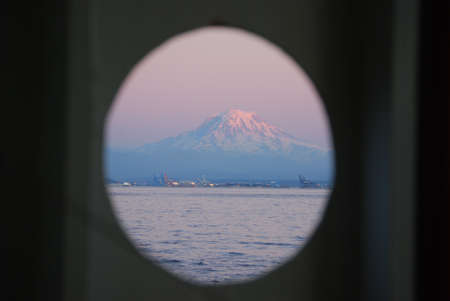 Mt  Rainier at Sunset