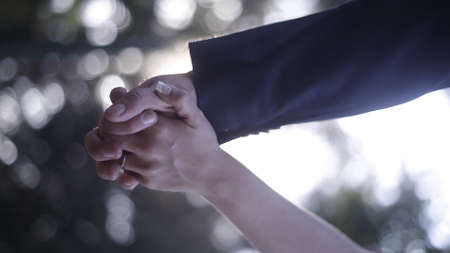 Just married with engagement ring, ready for wedding