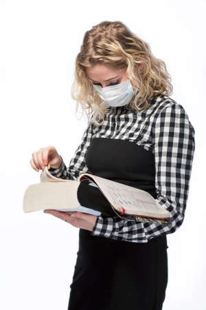 girl in medical maskの写真素材