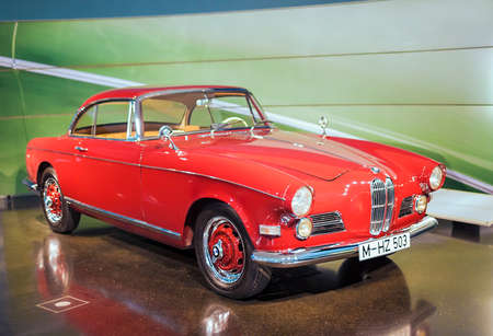 Munich, Germany- june 17, 2012: BMW 503-series Roadster on Stand in BMW Museum in June 17, 2012,...