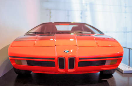 Munich, Germany- june 17, 2012: BMW's Unique M1 Sportcar demonstrating on Stand in BMW Museum in...