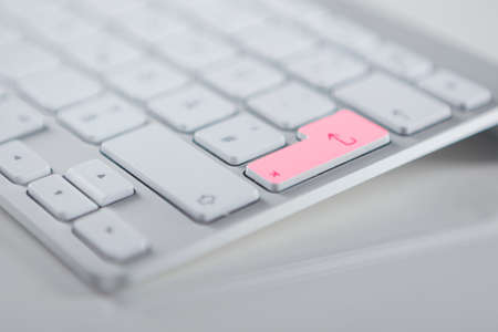Alert and Other Data Concept. Highlighted ENTER Key on a Keyboard. Horizontal Imageの写真素材