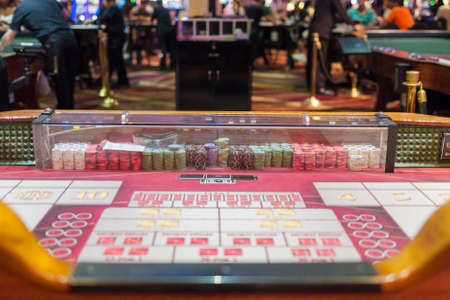 Las Vegas- USA, July, 4,2014: Stratosphere Gaming Tables in Las Vegas City in July, 4, 2014, United States. Horizontal Imageのeditorial素材