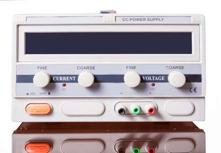 DC Power Supply Isolated Over Pure White Background. Horizontal Image Composition