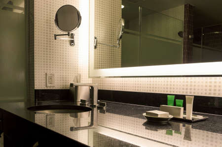 Modern Bathroom Interior. Horizontal Image Compositionのeditorial素材