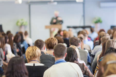 People on the Conference. Back View. Horizontal Imageの写真素材
