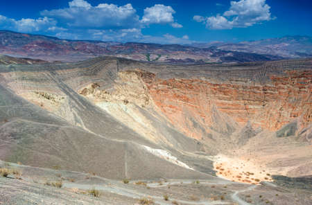 Geological Formations in Ubehebe Volcano in Death Valley National Park. The crater is estimated from 2,000 to 7,000 years old and is the largest volcanic feature.の写真素材