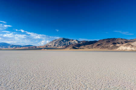 The Racetrack Playa Dry Lake in Death valley National Park in California.Horizontal Imageの写真素材