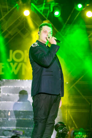 Minsk, Belarus-August 12, 2017: World Famous British Pop-Singer John Newman Performing at A-Fest...