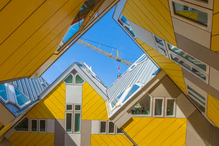 Rotterdam, The Netherlands -May 11, 2017: Modern Buildings City Architecture Design Elements Known...