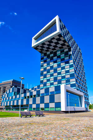 Rotterdam,Netherlands â May 14, 2017: Europe Travel Concepts. Unique Original Design of Rotterdam Maniport University Building in Rotterdam, The Netherlandsのeditorial素材