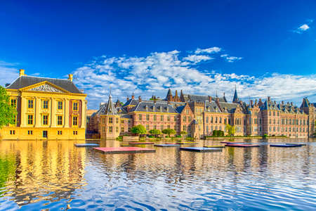Travel Concepts. Binnenhof Palace of Parliament in The Hague in The Netherlands at Day Time. Horizontal imageのeditorial素材