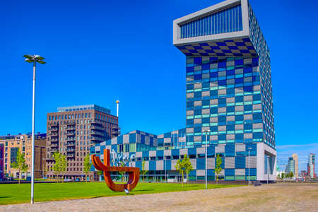 Rotterdam, Netherlands â May 14, 2017: Europe Travel Concepts. Unique Original Design of Rotterdam Maniport University Building in Rotterdam,The Netherlandsのeditorial素材
